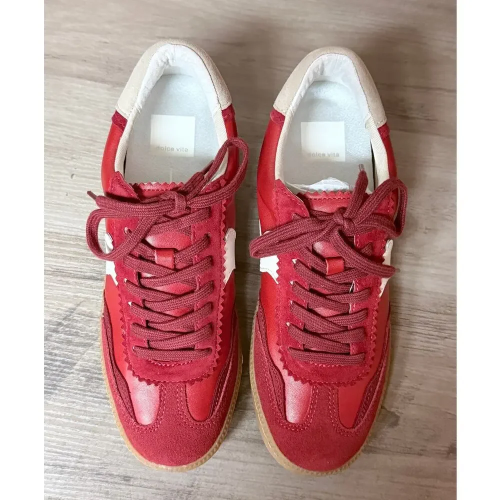 Dolce Vita Notice Sneakers Crimson Suede Women's Size 9.5M